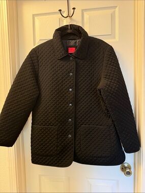 Esprit Black Quilted Puffer Jacket with Patch Pockets